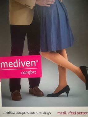 mediven Comfort Medical Compression Pantyhose -Black